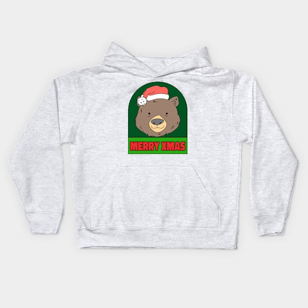 Bear Grazer Christmas Shirts Kids Hoodie by TayaDesign